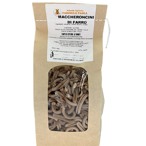 Maccheroncini di Farro confezione da 500g Azienda Agricola Farinelli